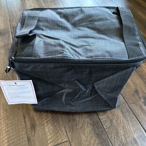 Thirty-One NWT Double Thermal Organizer Black Cross Pop Insulated Cooler 758D